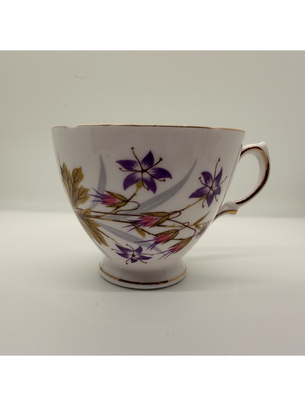 Colclough Purple Autumn Floral Fine Bone China Teacup
